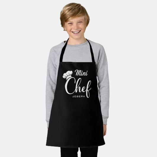 Personalized Mini Chef Kids Apron Schürze (Getragen)