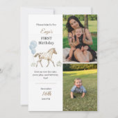 Personalized Miniature Horse 1st Birthday Einladung (Vorderseite)