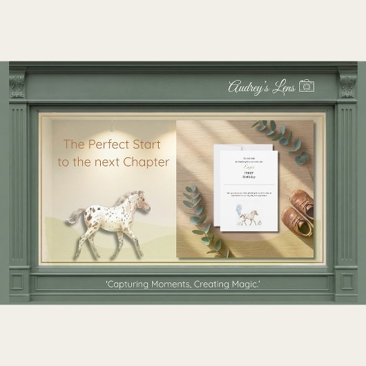 Personalized Miniature Horse Thank You Card Einladung