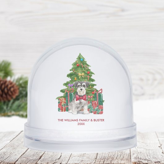 Personalized Miniature Schnauzer Dog Christmas Schneekugeln