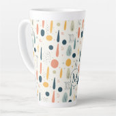 Personalized Minimal Abstract Boho Pastel Colors Milchtasse (Linke Ecke)