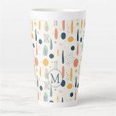 Personalized Minimal Abstract Boho Pastel Colors Milchtasse (Vorderseite)