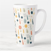 Personalized Minimal Abstract Boho Pastel Colors Milchtasse (Rechts)