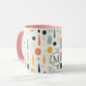 Personalized Minimal Abstract Boho Pastel Colors Tasse (Vorderseite Links)