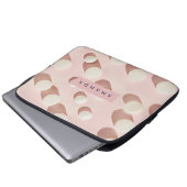 Personalized Minimal Blush Pink Circles Style Laptopschutzhülle (Vorne Knopf)