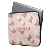 Personalized Minimal Blush Pink Circles Style Laptopschutzhülle (Vorderseite Links)