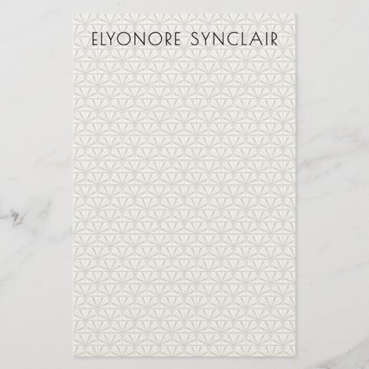 Personalized Minimal Elegant Geometric Art Deco Briefpapier (Vorderseite)