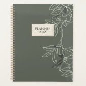 Personalized Minimal Floral Planner 20XX Planer (Vorderseite)