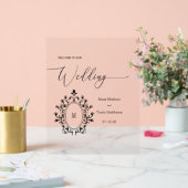 Personalized Minimal Monogram Wedding sign Acrylschild (Hochzeit)