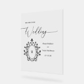 Personalized Minimal Monogram Wedding sign Acrylschild (Winkel)