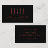 Personalized minimal Sound Engineer Engineering Visitenkarte (Vorne/Hinten)