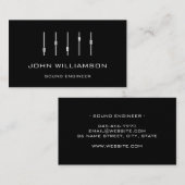 Personalized minimal Sound Engineer Engineering Visitenkarte (Vorne/Hinten)