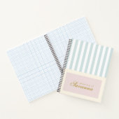 Personalized Minimalist Aesthetic Pastel Notebook Notizblock (Innenseite)
