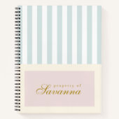 Personalized Minimalist Aesthetic Pastel Notebook Notizblock (Vorderseite)