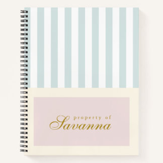 Personalized Minimalist Aesthetic Pastel Notebook Notizblock