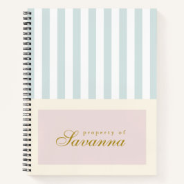 Personalized Minimalist Aesthetic Pastel Notebook Notizblock