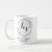 Personalized minimalist, couples initials wedding kaffeetasse (Links)