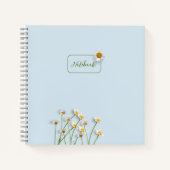 Personalized Minimalist Floral Notebook Notizblock (Vorderseite)