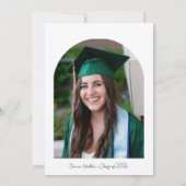Personalized Minimalist Graduation Save The Date (Rückseite)