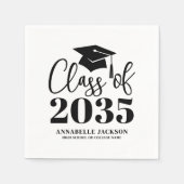 Personalized Minimalist Graduation Serviette (Vorderseite)