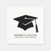 Personalized Minimalist Graduation Serviette (Vorderseite)