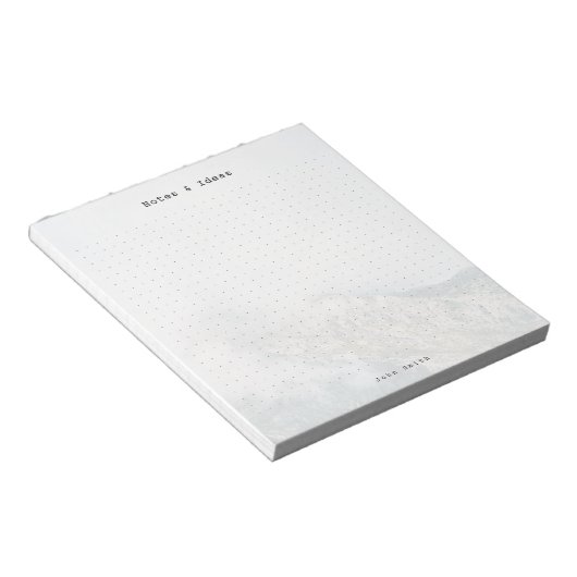 Personalized Minimalist Mountain Dot Grid Notizblock (angewinkelt)