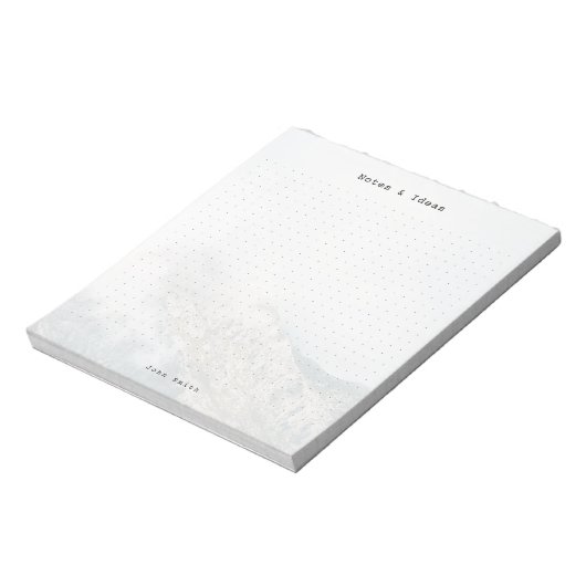 Personalized Minimalist Mountain Dot Grid Notizblock (Rotiert)
