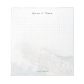 Personalized Minimalist Mountain Dot Grid Notizblock (Vorderseite)
