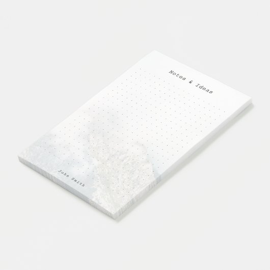 Personalized Minimalist Mountain Dot Grid Post-it Klebezettel (angewinkelt)