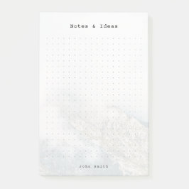 Personalized Minimalist Mountain Dot Grid Post-it Klebezettel