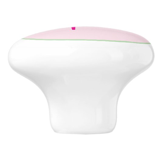 Personalized Minimalist Name Pink Keramikknauf (Seitenansicht)