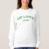 Personalized Minimalist Stylish Cute Pet Cat Lover Sweatshirt (Vorderseite)