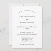 Personalized Minimalist Wedding Invitation Einladung (Vorderseite)