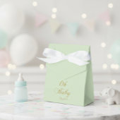 Personalized Mint Green Favor Box with Gold Script Geschenkschachtel