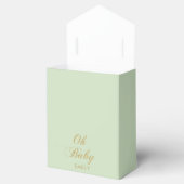Personalized Mint Green Favor Box with Gold Script Geschenkschachtel (Geöffnet)