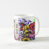 Personalized Miss Taylor Wildflower Coffee Coffee Kaffeetasse (VorderseiteRechts)