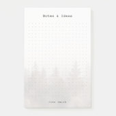 Personalized Misty forest Grid, modern masculine Post-it Klebezettel (Vorderseite)