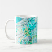 Personalized Mixed Media Coffee Mug in Blue/Green Kaffeetasse (Links)