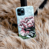 Personalized Mixed Media Peony - Phone Case iPhone Hülle