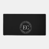 Personalized Mobile Notary Public Seal Logo Black Schreibtischunterlage (Vorderseite)
