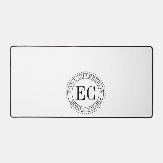 Personalized Mobile Notary Public Seal Logo Schreibtischunterlage (Vorderseite)