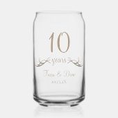 Personalized Modern 10th Anniversary Keepsake Gift Dosenglas (Vorderseite)