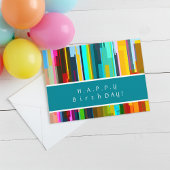 Personalized Modern Abstract Art Birthday Postcard Postkarte