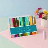 Personalized Modern Abstract Art Birthday Postcard Postkarte