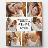 Personalized Modern Best Mom Ever Photo Collage Fotoplatte (Vorderseite)