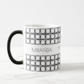 Personalized Modern Black and White Rattan Pattern Verwandlungstasse (Links)