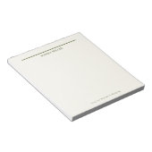 Personalized Modern Boho Interior Designer Cream Notizblock (angewinkelt)