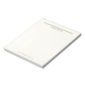 Personalized Modern Boho Interior Designer Cream Notizblock (Rotiert)