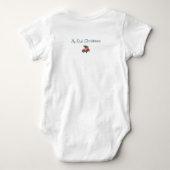 Personalized Modern Christmas | My First Christmas Baby Strampler (Rückseite)