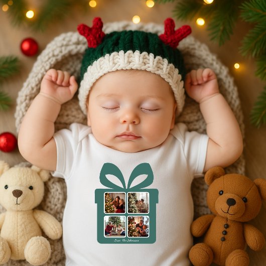 Personalized Modern Christmas | My First Christmas Baby Strampler